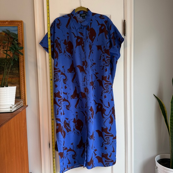 Monki Dresses & Skirts - ASOS Monki Blue Marble Shirt Dress | Kaftan/Muumuu Style | Size Small